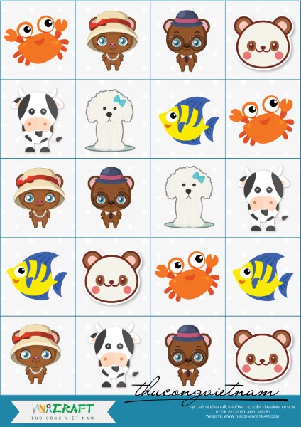 Sticker con thú mẫu 10